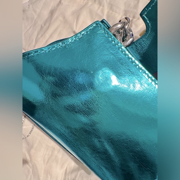 GCDS Transpallic Metallic Blue Mini Bag - Picture 9 of 14